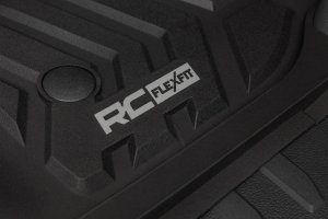 Ford F-350 Super Duty Floor Mats - Front - Rough Country - Flex-Fit - '17-'24 Ford F-350 Super Duty Floor Mats - Front - Rough Country - Flex-Fit - '17-'24